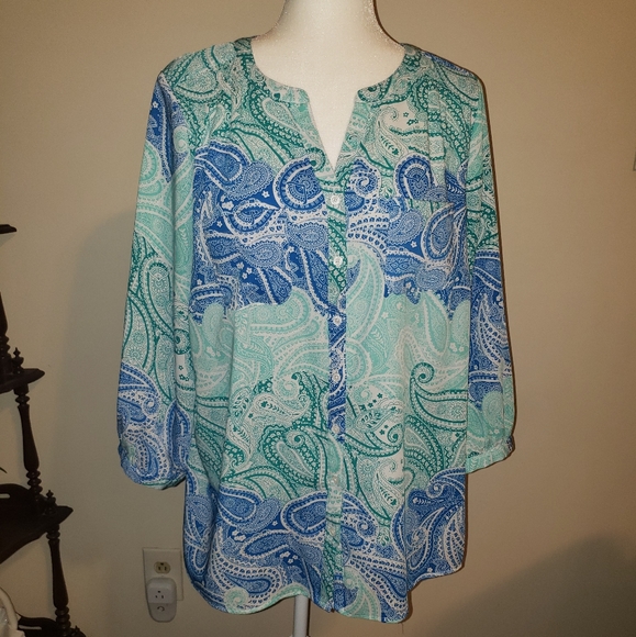 LAURA SCOTT Woman blouse.  Size 1x - Picture 1 of 6